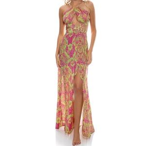 Luli Fama “Born to be Wild” Halter Maxi Dress - Size 4